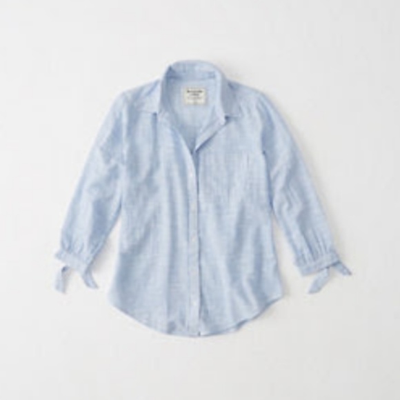 Abercrombie & Fitch Tops - A&F Tie Sleeve Shirt Size M
